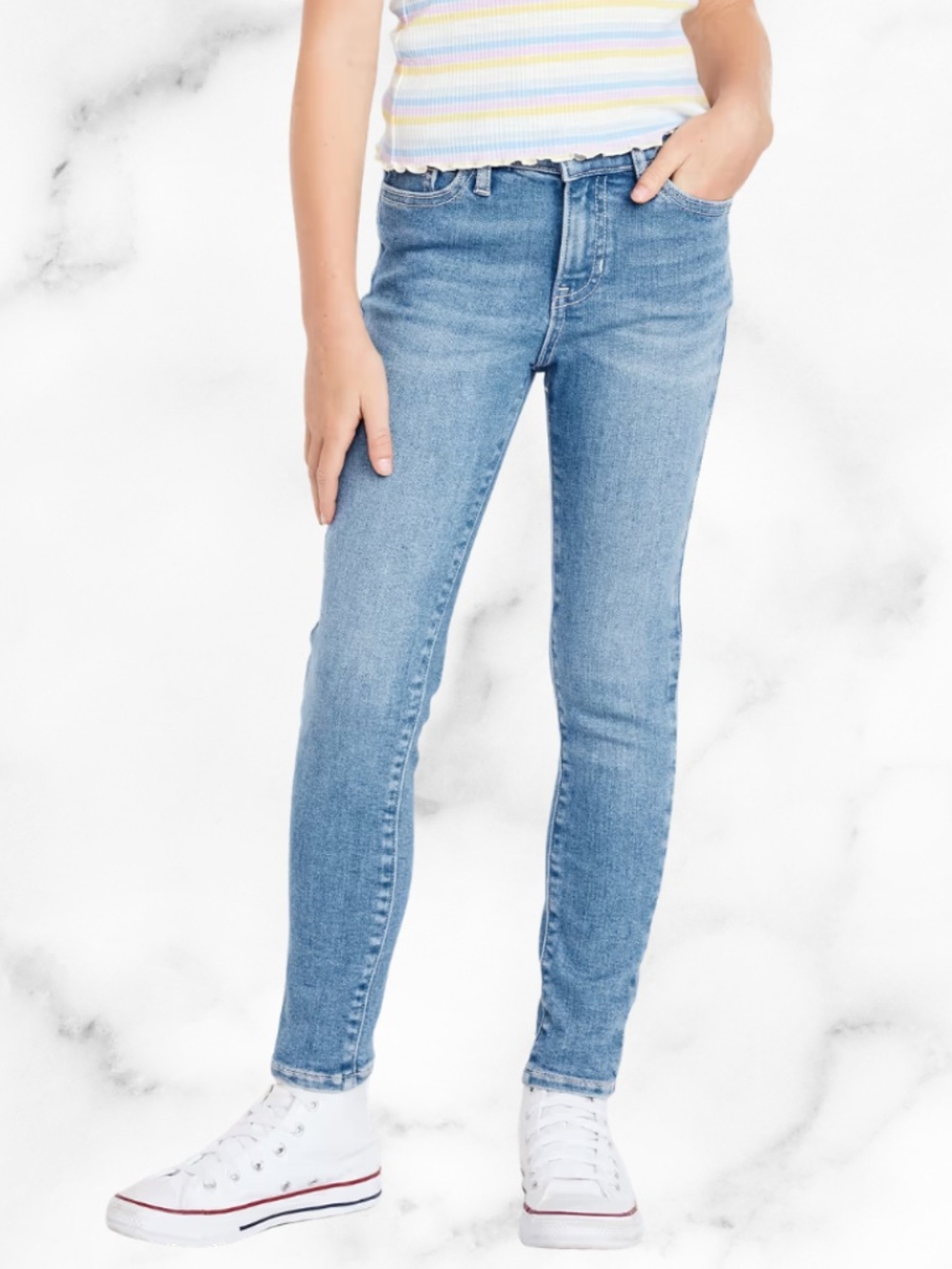 Girls Blue Old Navy High Rise Rockstar Jeggings